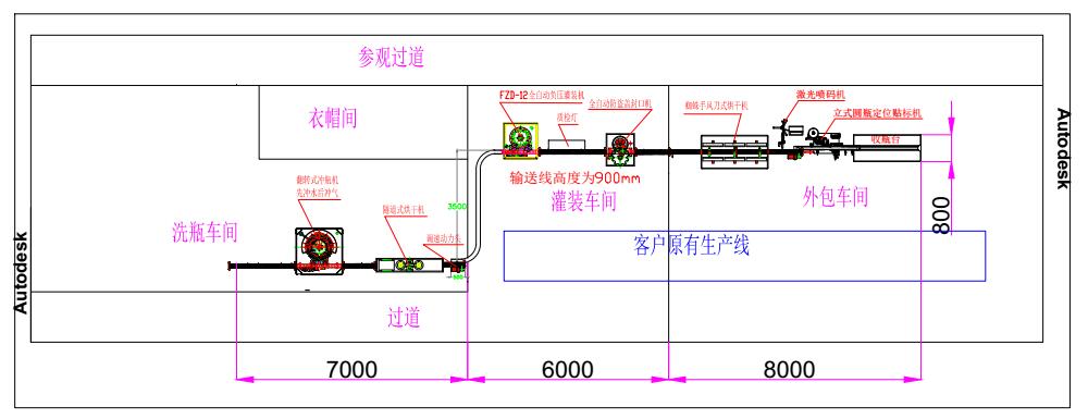 白酒/保健饮品生产线设计图(图1)