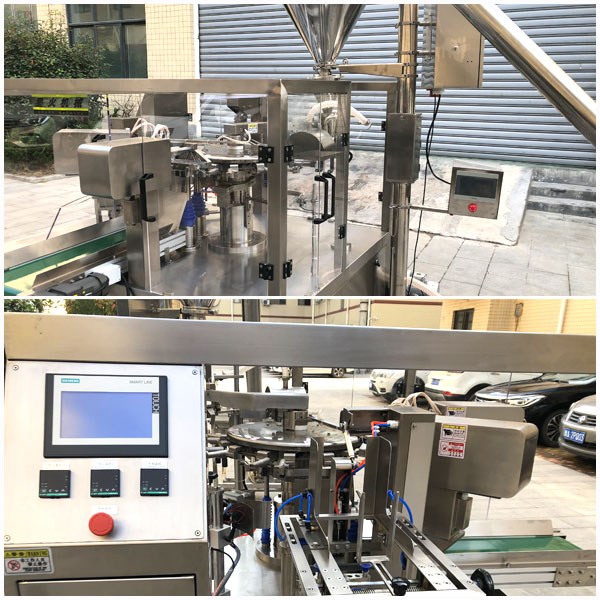 小型獸藥粉料自動包裝機-袋裝獸藥粉料給袋式包裝機(圖2)